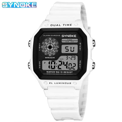 SYNOKE Military Digital Watches Men Sports Luminous Chronograph Waterproof Male Electronic Wrist Watches Relogio Masculino