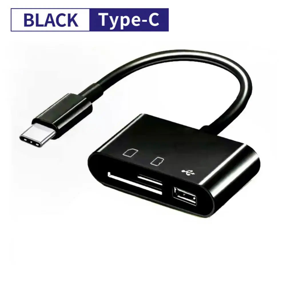 Type C Card Reader SD TF Memory Card Reader USB C OTG Adapter High Speed Data Transmitter for Phone 15 Macbook Smart Cell Phone
