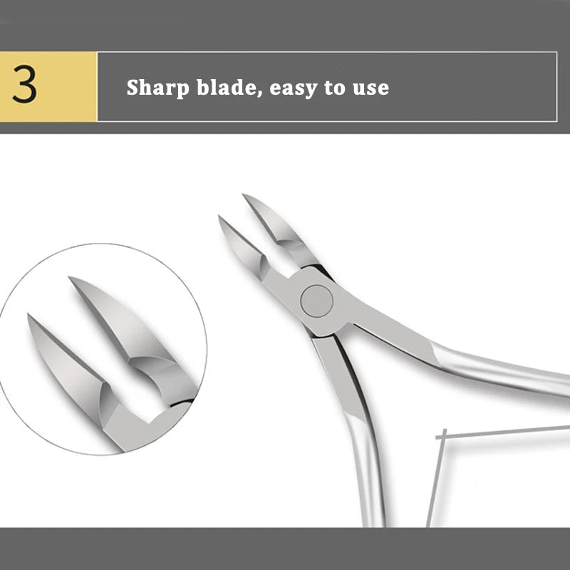 1/5 Pcs Toenail Fingernail Cuticle Nippper Professional Nail Clipper Manicure Cutter Scissoris Stainless Steel  Trimmer Tools