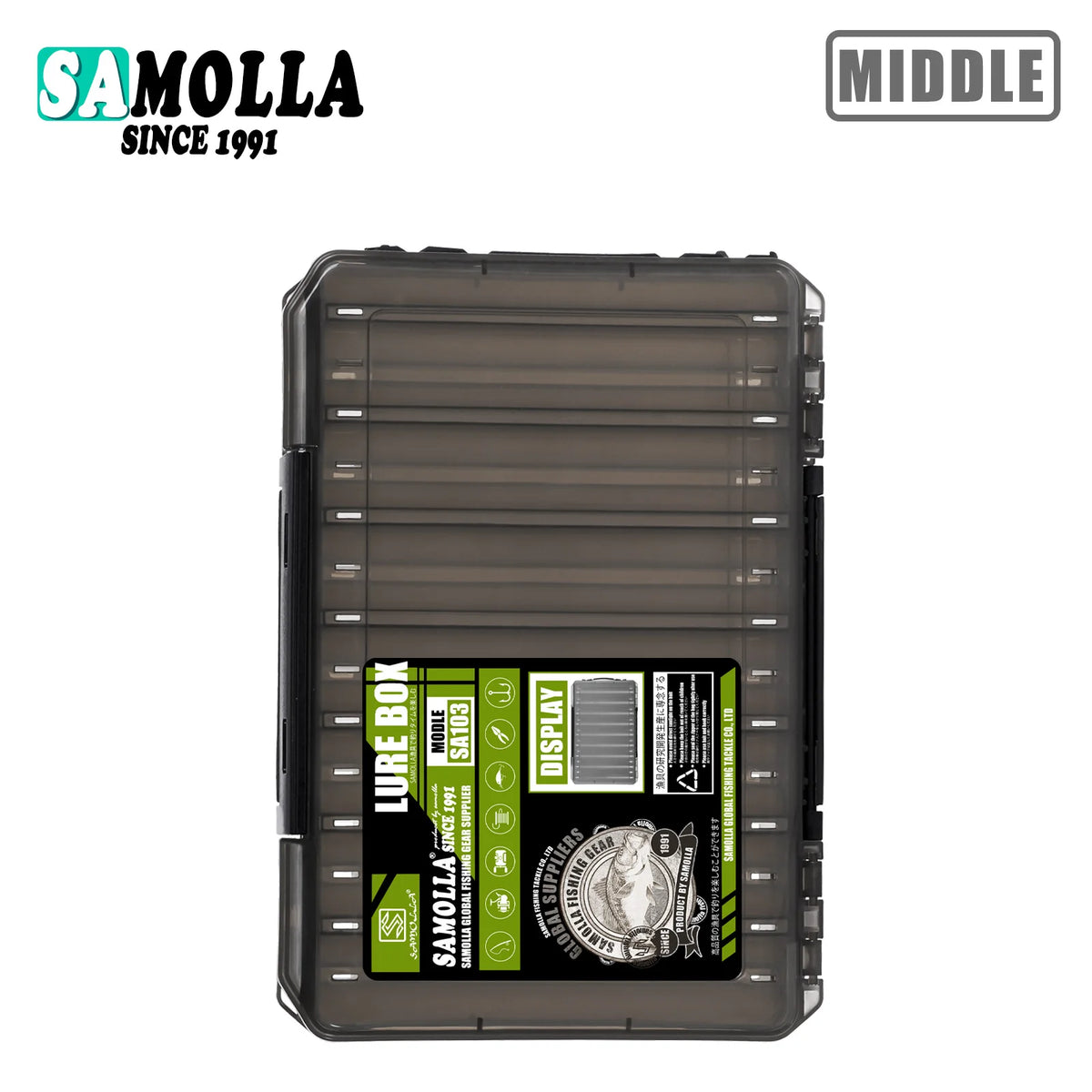 SAMOLLA Large Fishing Tackle Box Lure Storage Double Sided Lure Hook Boxes Baits Container Storage Case Fishing Accessories