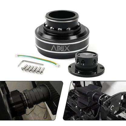 MUGE-New 6 Hole Racing Simulator Game Steering Wheel Quick Release Hub Adapter 70MM For MOZA Simagic M10 A/Mini Euro Truck QR040