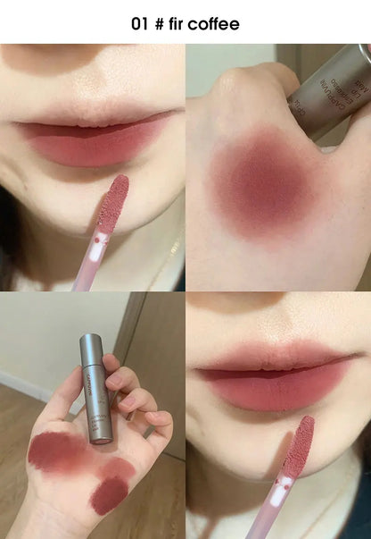 Single Velvet Matte Mist Lip Gloss,Waterproof Non-Stick Cup Lip Glaze Smudge Proof Not Fade Liquid Lipstick