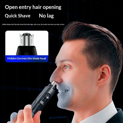 Portable Nose Ear Hair Trimmer Electric Clipper for Men Women Rechargeable Painless Hair Removal Kit