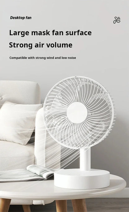 Youpin Fan Small White Desktop Timer Mute With Four-speed Adjustable Portable Fan Recharging Models Detachable Desk fan