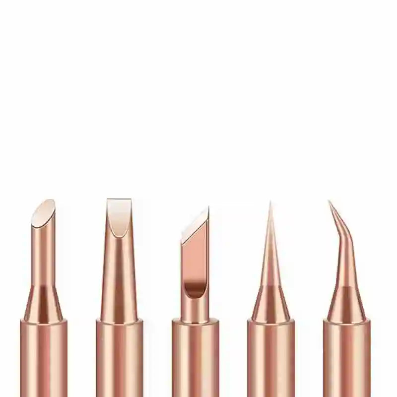 10Pcs Soldering Iron Tip Pure Copper 900M Soldering Iron Head Set Inside Hot Bare Copper Electric Soldering Iron Welding Tools