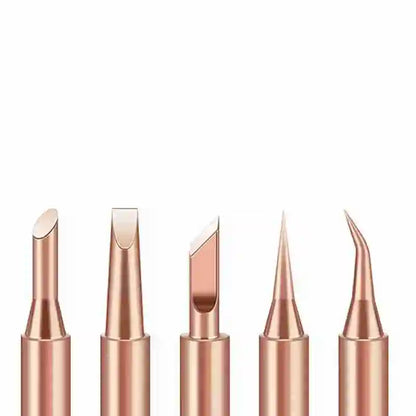 10Pcs Soldering Iron Tip Pure Copper 900M Soldering Iron Head Set Inside Hot Bare Copper Electric Soldering Iron Welding Tools