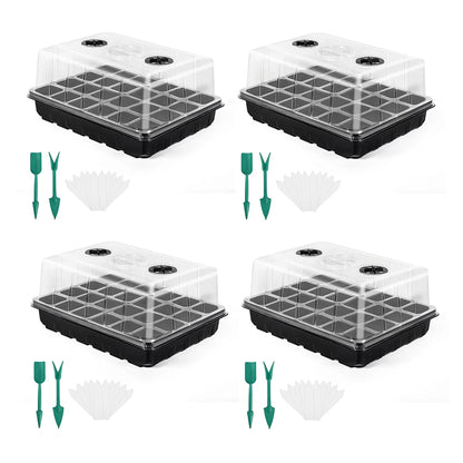 12/24/48 Holes Flower Vegetable Seedling Pots Seedling Tray Garden Pots Durable Seed Germination Plant Flower Pots Grow Box