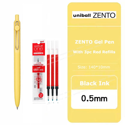 uniball ZENTO Standard 0.38/0.5mm Gel Pens,Water-Based Smooth Writing Roller Ball Pens Fit for a variety of occasions Stationery