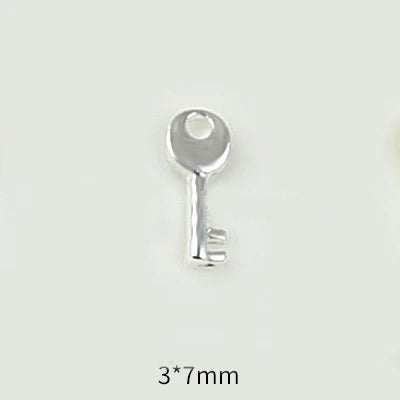 20pcs Alloy Key Lock Shape Nail Art Charm 3D Gold/Silver Iron Sheets Love Key Lock Nail Decor Parts DIY Luxury Nail Parts