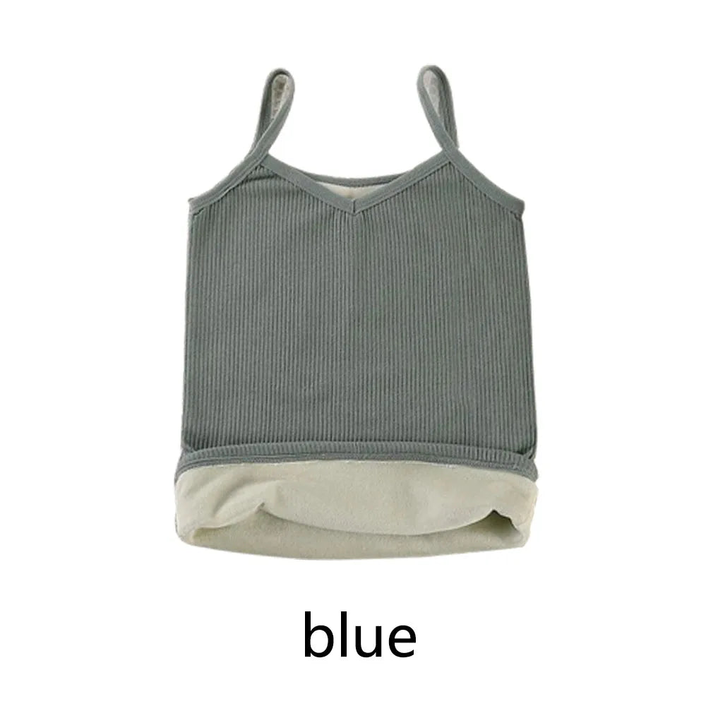 T-shirt Sleeveless Tops Women Winter Warm Underwear Solid Color Thermal Casual Nightwear Sexy Elasticity Female Thin Velvet