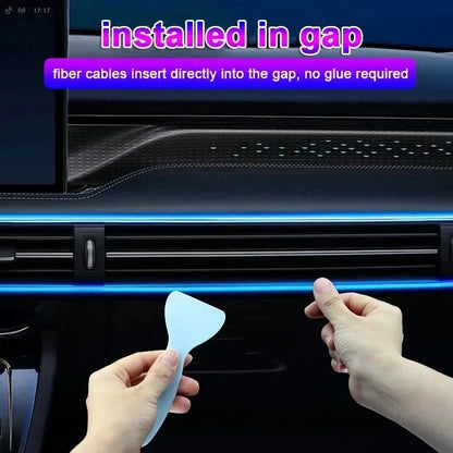 2/3/4/5M Car Interior RGB Atmosphere Light Ambient LED Light Strip USB Fiber Optic Atmosphere Lamp Decor Support APP Control