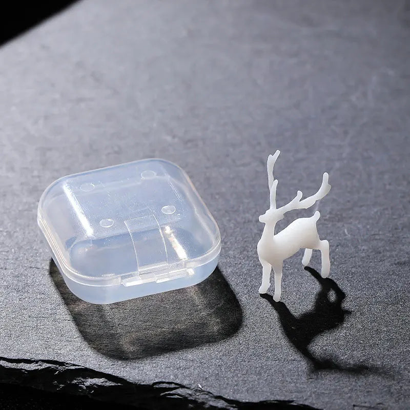 JCD Mini Elk Deer Resin Filled Model Epoxy Animal Mold 3D Miniature Landscape Accessories for Diy Crafts Jewelry Making