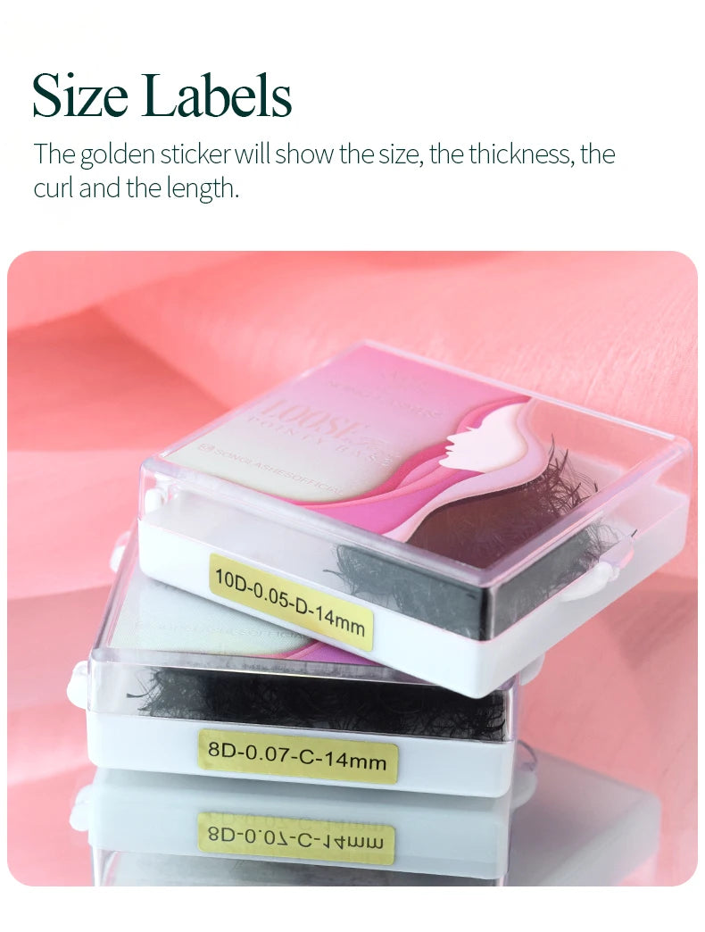 Song lashes Promade Fans 3D-10D07Pointy base loose fans Sharp thin root Korea PBT material 500 Fans Eyelash Extensions Choice