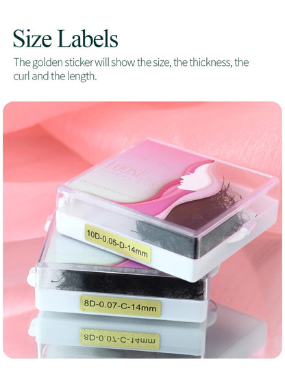 Song lashes Promade Fans 3D-10D07Pointy base loose fans Sharp thin root Korea PBT material 500 Fans Eyelash Extensions Choice