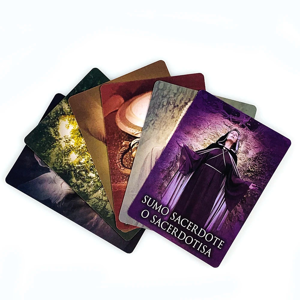 Spanish Past Of Life Oracle Cards A 44pcs Fortune-Telling Divination Edition Board Games Cards Game,Meditation & Gifts