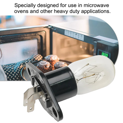 2A 250V 20W Microwave Oven Bulb Refrigerator Lighting Bulb Base Design With Holder Replacement Universal