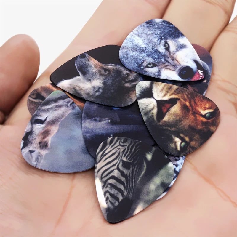 0.46/0.71/1.0mm 50pcs guitar paddle Acoustic guitar Picks ukulele Musical instrument accessories Natural universe picks with box