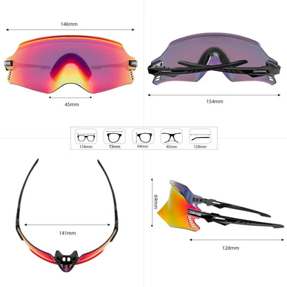 2025 Kapvoe Sport Sunglasses Road Bike Mountain Bicycle Cycl Glasses Riding Goggle Sports Eyewear for Man Women Cycling Glasses