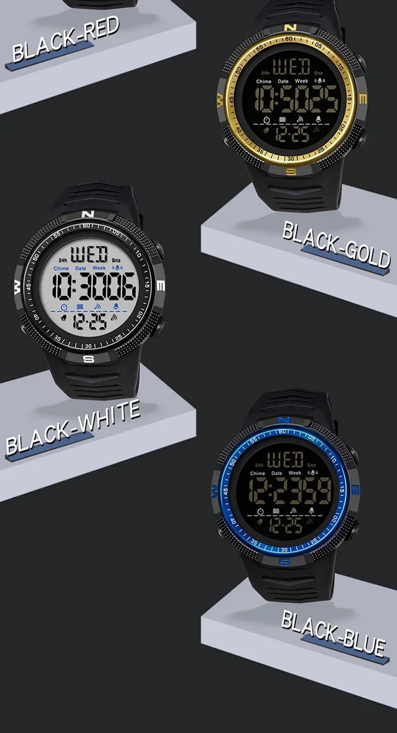 SANDA 6014 Countdown Waterproof Digital Mens Wristwatches Military Sport Watch for Men Clock Shockproof Relojes Para Hombre