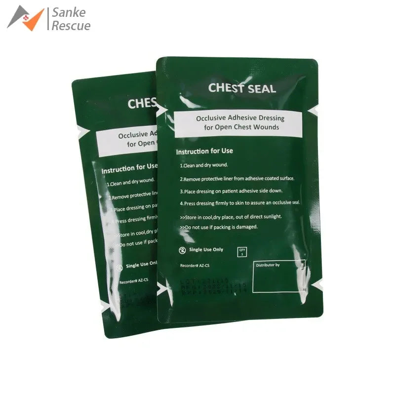Chest Seal Life-Saving Wound Care for Emergency or Tactical Situations Advanced Adhesive Sterile Transparent Lightweight Vent