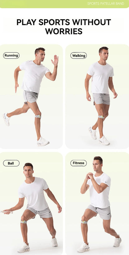 GTUBIKE 1PCS Patella Band Protection Kneecap Knee Tendon Support Strape Brace Adjustable Absorption Compression Pad Basketball