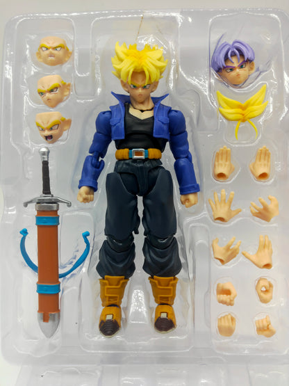 Anime Dragon Ball Z Figures Shf Super Saiyan Trunks Action Figure Collection Model 15cm Future Boy Torankusu Movable Toys Gifts