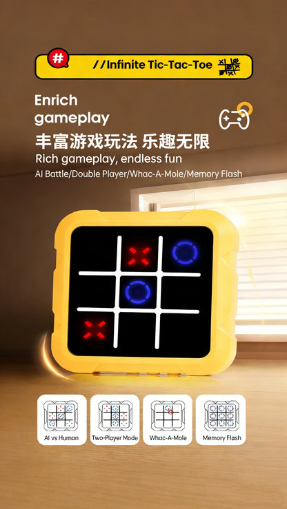 AI Electronic Chess & Tic Tac Toe Set-Educational Brain Teaser, Perfect Gift for Kids & Family Game Night
