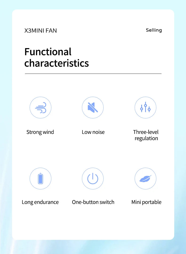 1200mAh Mini Portable FansHandheld USB Rechargeable Quiet Handheld FanAir cooler Outdoor Travel Hand Fans ventilation Fan