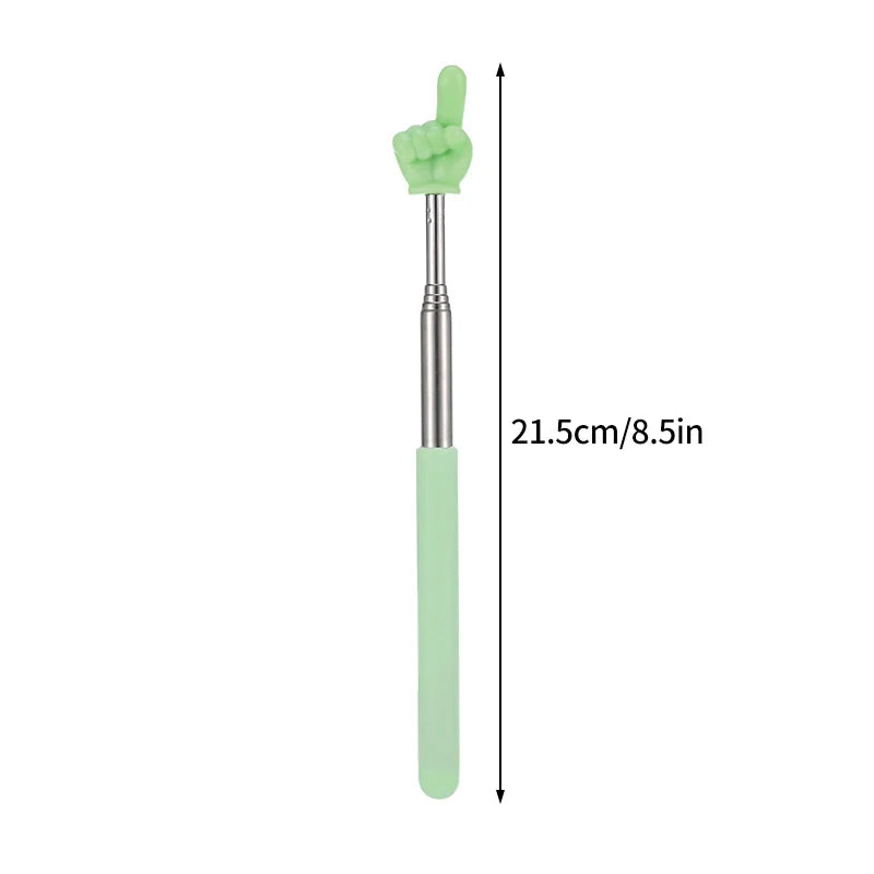 1pPointer Finger Stainless Steel Reading Sticks Telescopic Reading Finger Teaching Aids Gift for Teachers Pointer Finger Stick