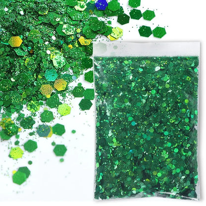 50g Chunky Glitter Holographic Laser Flakes Nail Glitter Powder For Jewelry Making Diy Resin Art Craft Fine Iridescent Sequins