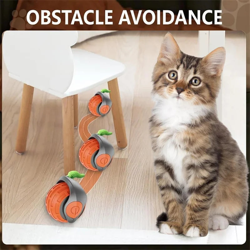 Smart Cat Toys Ball Automatic Interactive Pets Electric Rolling Teaser USB Rechargeable Kitty Moving Bouncing Ball Birthday Gift