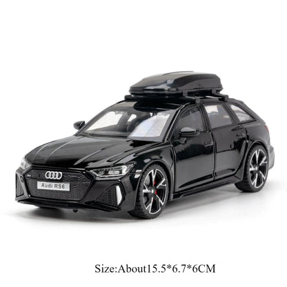 1:32 RS6 RS7 Alloy Miniature Models Diecast Car Toys 6 Doors Opened Sound Light Pull Back Metal Vehices Children's Holiday Gifts