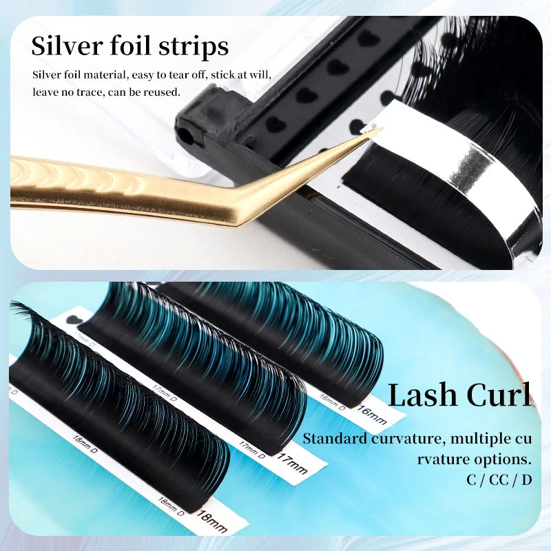 Winky Beauty Flat Lashes Extension For Professionals Ellipse Flat Lash Split Tip Profession Soft Flat Eyelash C/D/CC/DD Curl