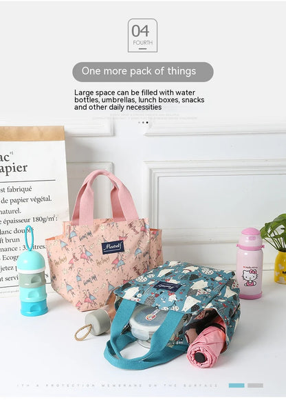Rilibegan Lunch Bags Handbag Picnic Lunch Bags Bento Box For Family Outdoor Leisure Park Lunch Bag Big Capacity Family Lunch Bag