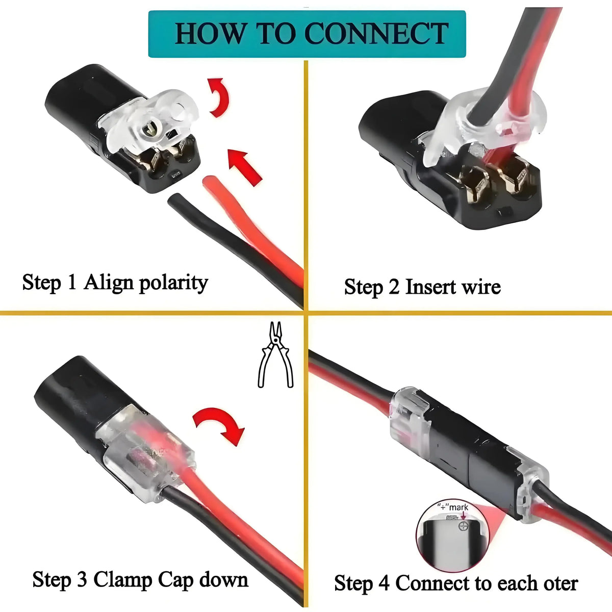 10/20/30/50/100 Pcs 2 Pin Compact Wire Terminals No Wire-Stripping Required Wire Connectors Quick Splice Wire Wiring Connector