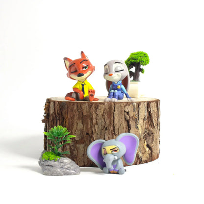 6pcs/set Zootopia Zootropolis Judy Hopps Nick Wilde Cartoon Movie Action Figure Toys Collection Model Cute Doll Gift Decoration