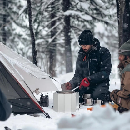 YANBIGUO Tall Stove Windscreen-Gas/Butane Burner Windshield-Aluminum Camping Stove Compact Folding,Outdoor Cooker Wind Shield