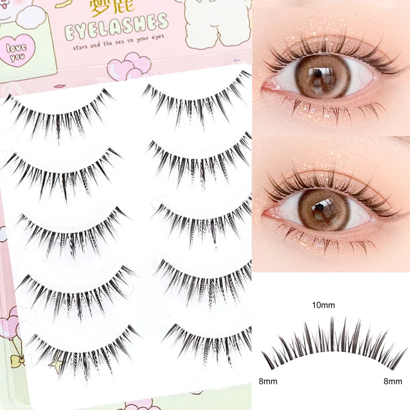 Dream Deer False Eyelashes A Type Eyelashes Upgraded Lash V-shaped 0.14mm Transparent Stem Soft Natural Eye Lashes Mink