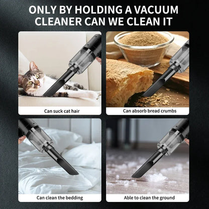 Hot-selling portable wireless mini car vacuum cleaner multifunctional hand-held rechargeable vacuum cleaner car home two-in-one