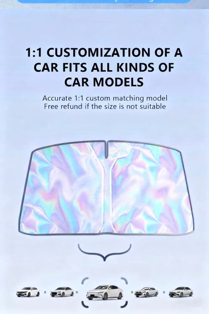 5-Layer Car Windshield Sun Shade Cover Foldable Thicken Front Window UV Refletive Sunshade Curtain Sun Protection Cover