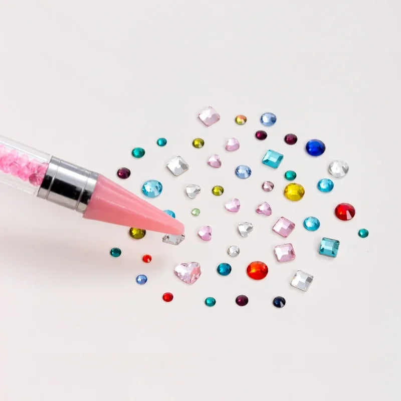 LINMANDA Rhinestone Dotting Tool Double Ended Rhinestone Dotting Crayon Rhinestone Application Tool Suitable for Home DIY