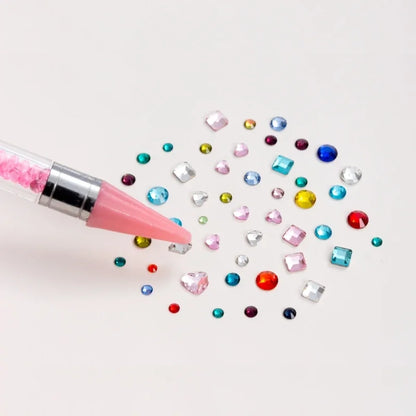 LINMANDA Rhinestone Dotting Tool Double Ended Rhinestone Dotting Crayon Rhinestone Application Tool Suitable for Home DIY