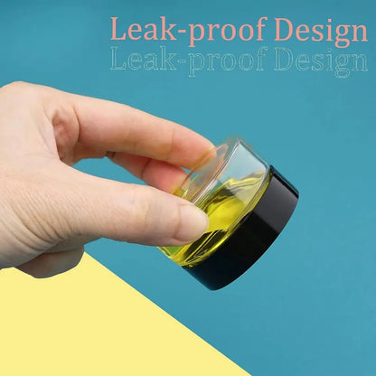 12PCS Plastic Cream Jars Sample Beauty Containers with Leak Proof Wide Mouth Travel bottle for Toiletries Cream 2/3/5/10/15/20ml