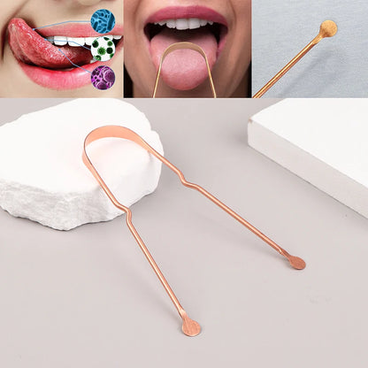 1Pc Pure Copper Tongue Scraper Oral Cleaner Brush Fresh Cleaning Hygiene For Men And Women High Quality Tounge Scraper 3 Styles
