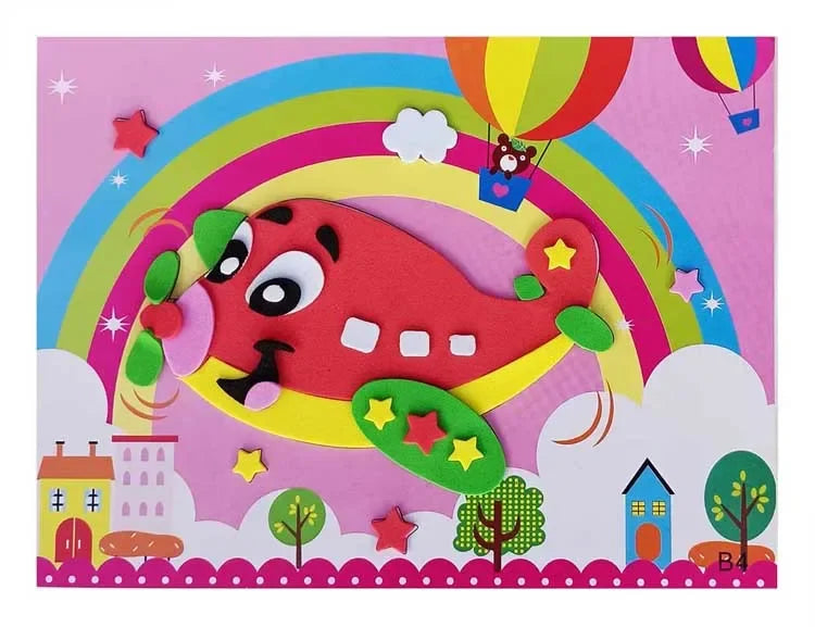 10/20pcs/lot 3D EVA Foam Sticker DIY Cartoon Animal Puzzle for Children Kids Multi-patterns Styles Toys for Children Gift