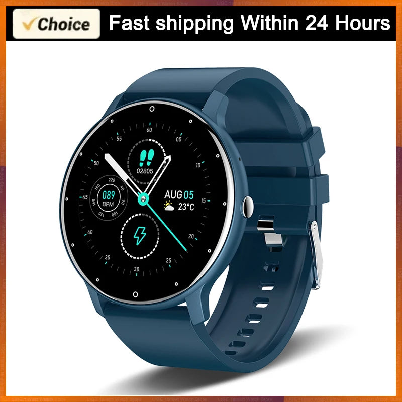 LIGE Waterproof Women Smart Band Watch Real-time Weather Forecast Men Watches Sports Ladies Smart Watch For Women Android IOS