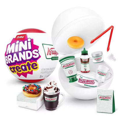 Zuru Mini Brands Krispy Kreme Create Series 1 Surprise Blind Box Toys Mini Food Donut Miniature Food Mystery Packaging Toys