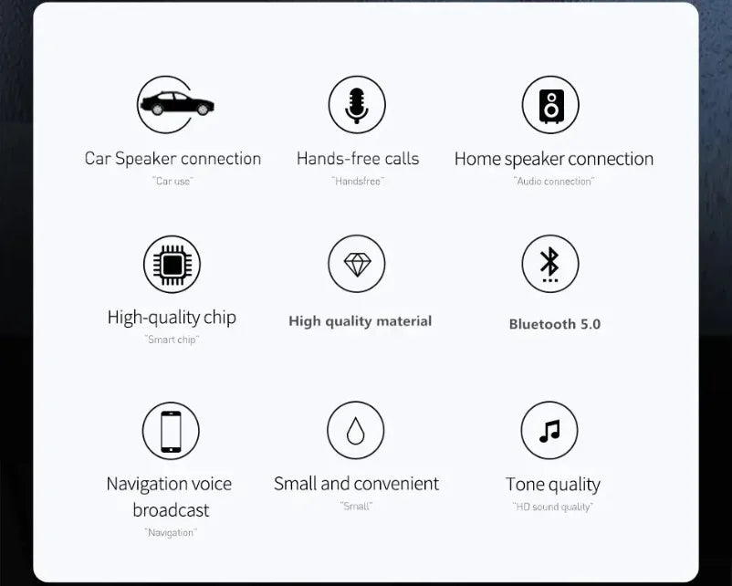 Wireless Audio Adapter Bluetooth 5.0 Receiver Car Kit 3.5MM 3.5 Jack AUX Auto Stereo Music USB Dongle for Car Speaker Amplifier