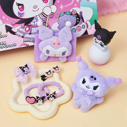 Cute Kuromi Cinnamoroll Melody Christmas Advent Calendar Kawaii Random Figure Ornament Anime Cartoon Keychain Kids Toy Gift
