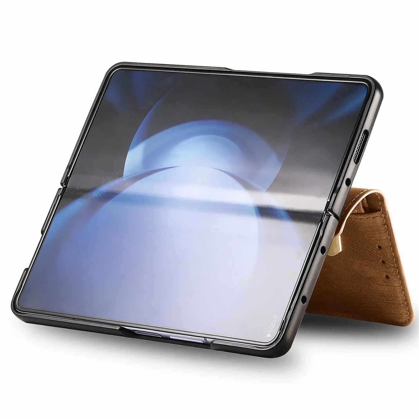 2 in 1 Magnetic Zipper Cards Solt Wallet Leather Case For Samsung Galaxy Z Fold 8 ultra 7 6 5  Wireless Charging Bag Purse Cover